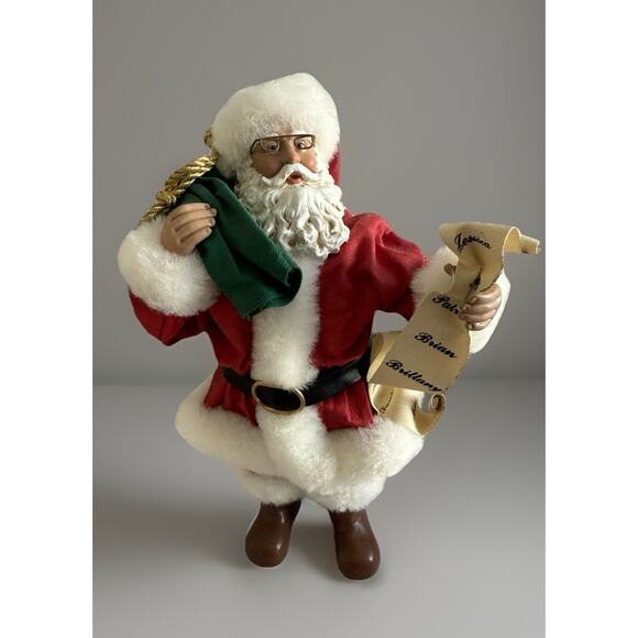 Clothtique Christmas Possible Dreams PDL Santa Figure Fur Toy Bag Slung List - Picture 2 of 7